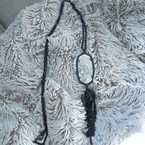 Kendra Scott Rayne Oval White Howlite in Gunmetal